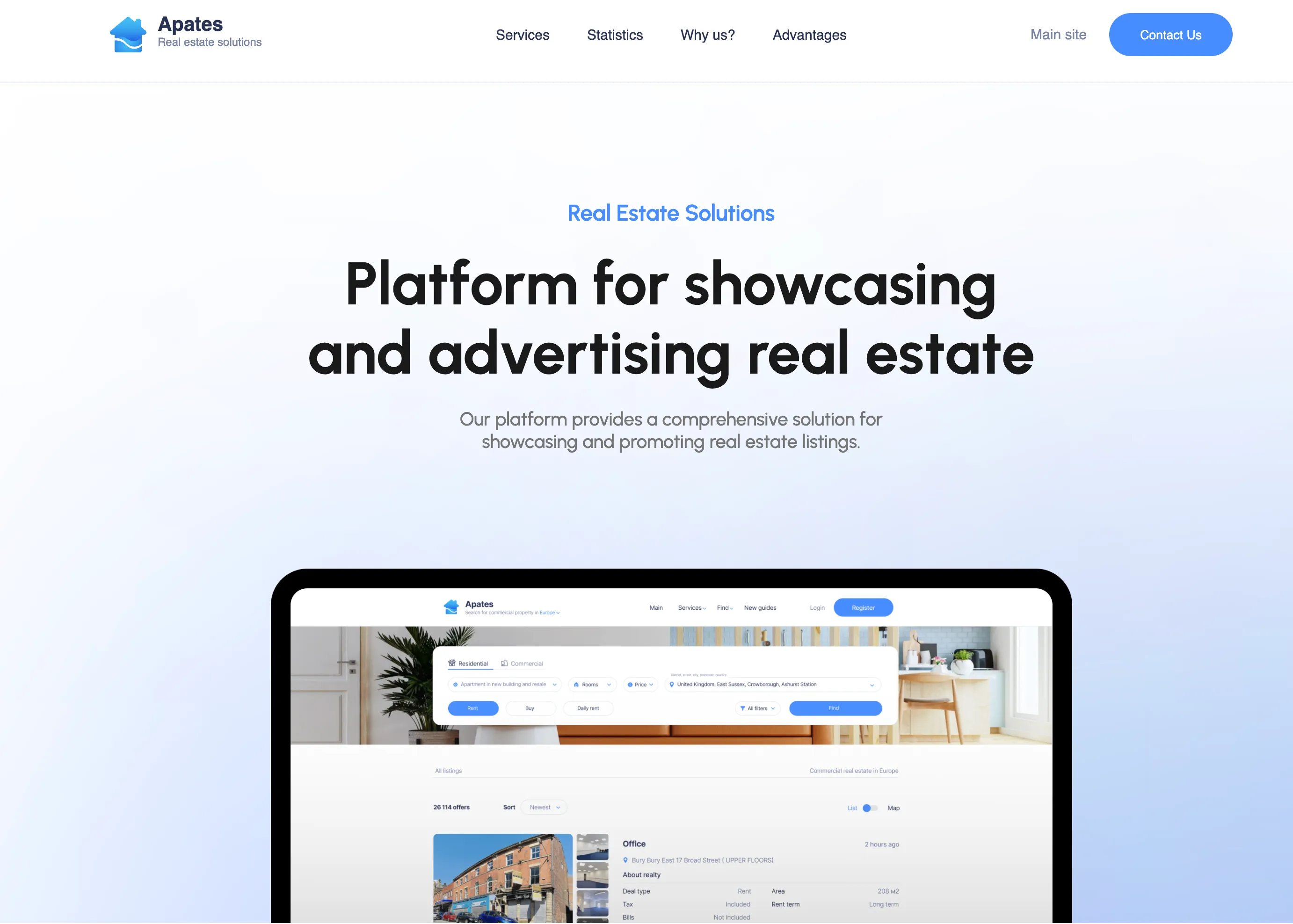 Apates Real Estate: SEO listings platform & agency CRM